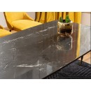 Стол обеденный SIGNAL CYRYL I эффект черного камня/черный/золотой 140/80